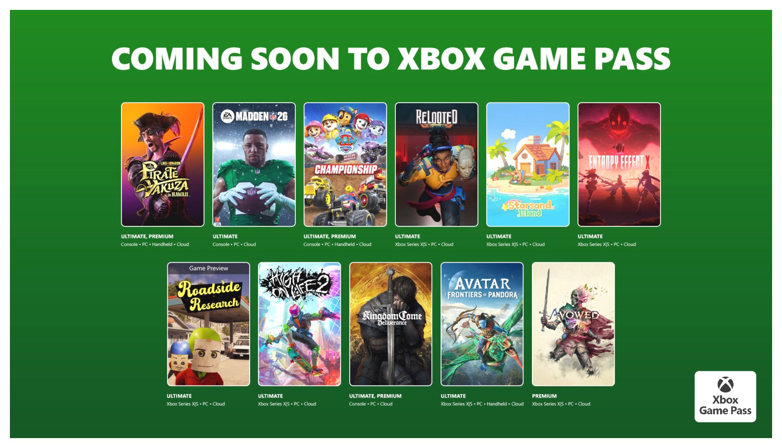 بازی‌های جدید Xbox Game Pass در فوریه 2026 معرفی شدند